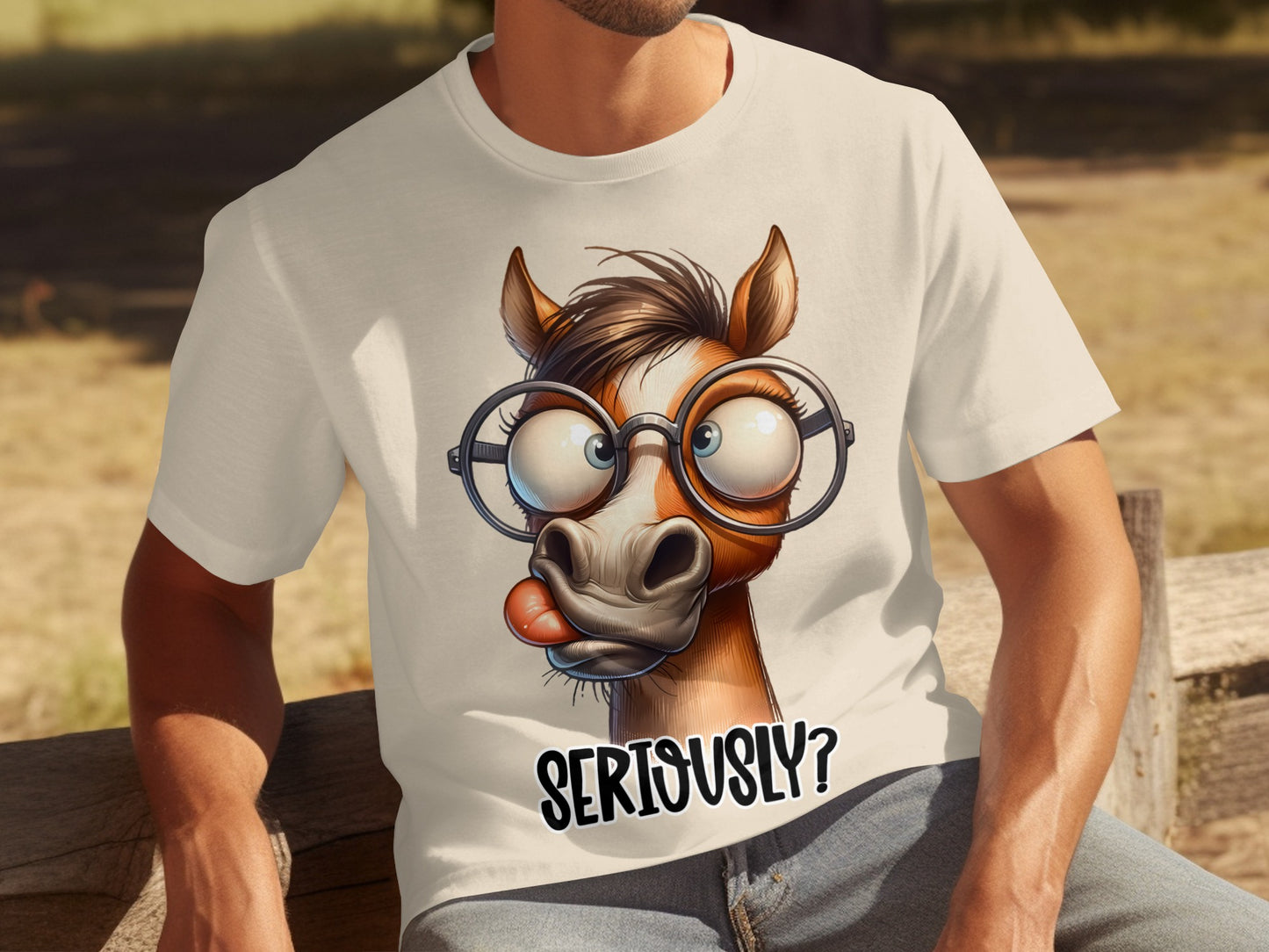 Seriously Funny Horse with Glasses T-shirt