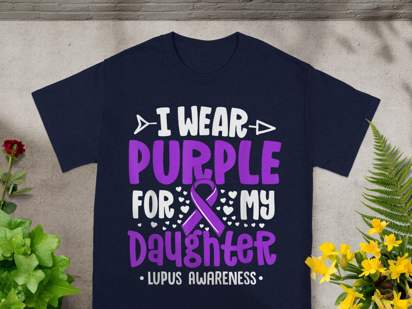 I Wear Purple For My Daughter Lupus Awareness Shirt