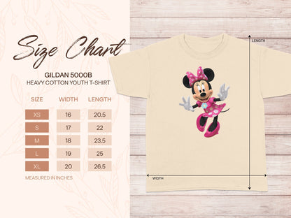 Minnie Mouse Gildan 5000B Youth Size Chart Sizes product type