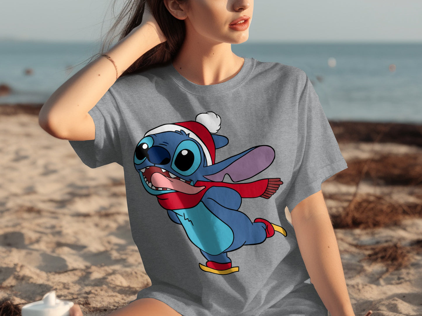 Holiday Season Ice Skating Character T-shirt