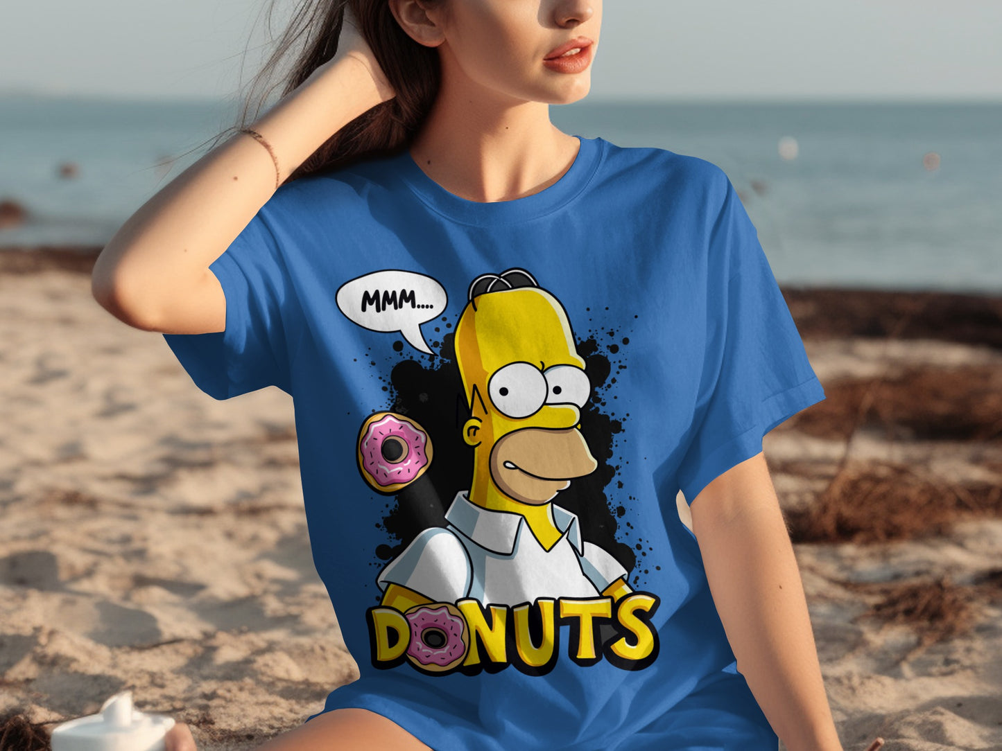 Mmm Donuts Graphic Tee Featuring Popular Cartoon Character