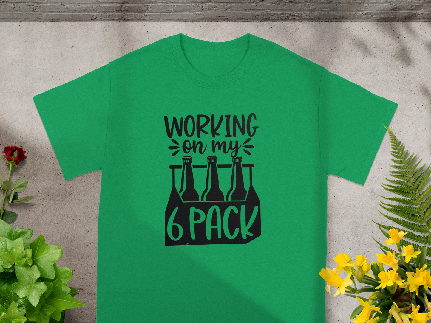 Working on My 6 Pack Graphic Tee Shirt