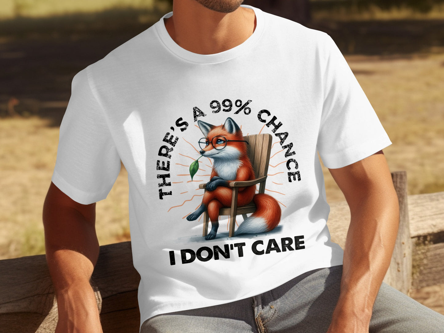 There's a 99% Chance I Don't Care Fox T-shirt