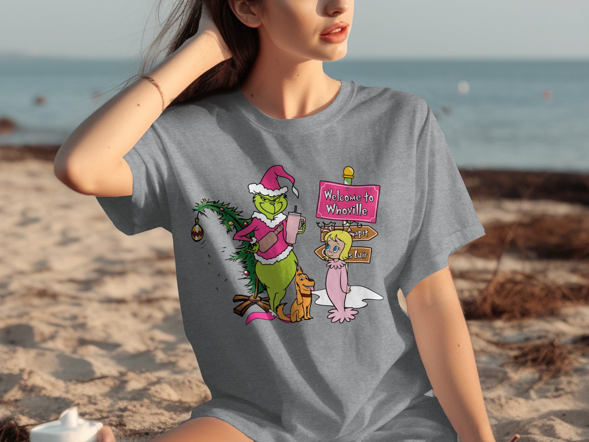 Welcome to Whoville Grinch Claus and Cindy Lou Tee
