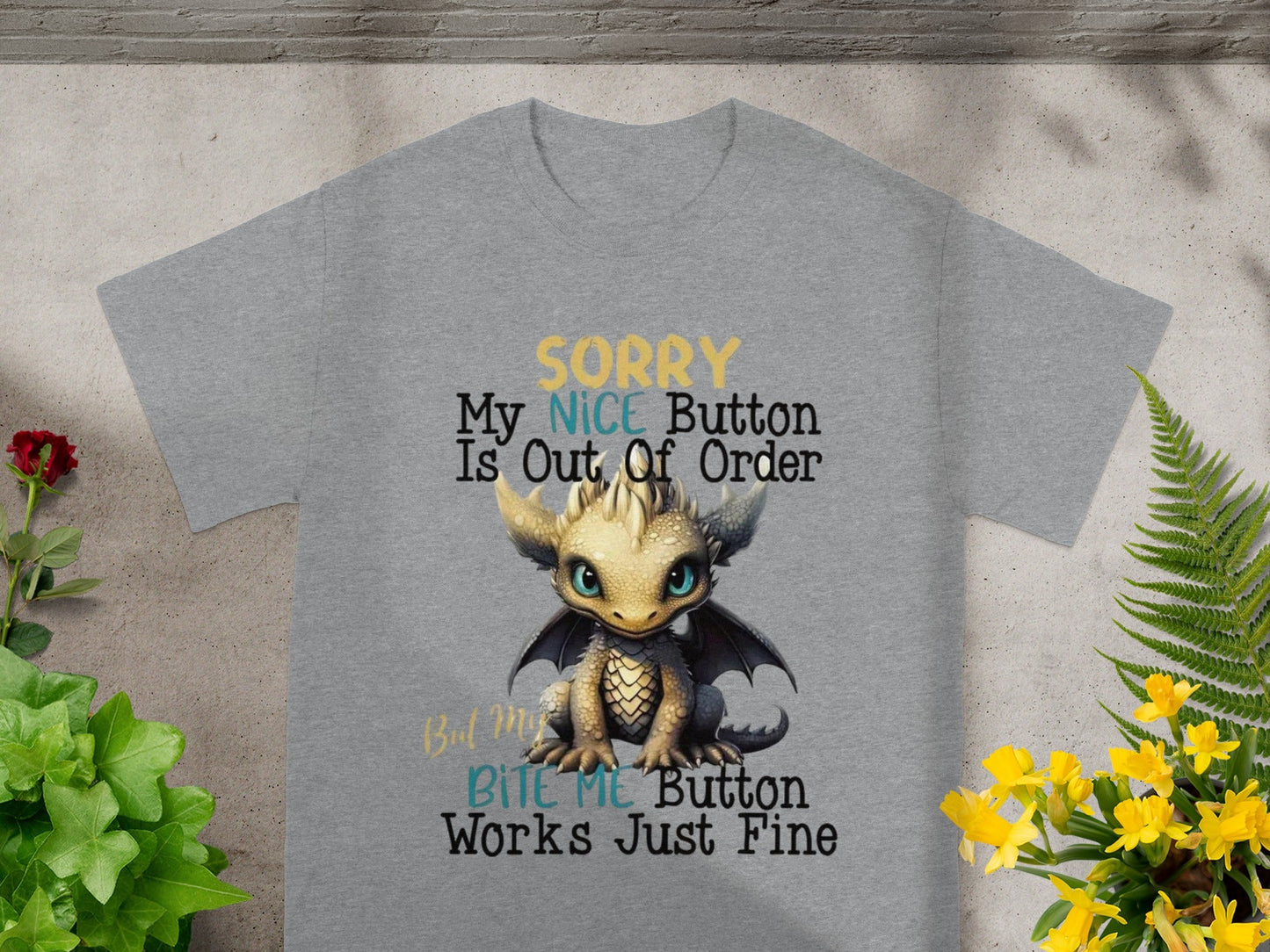 Sorry My Nice Button Is Out of Order Dragon T-Shirt
