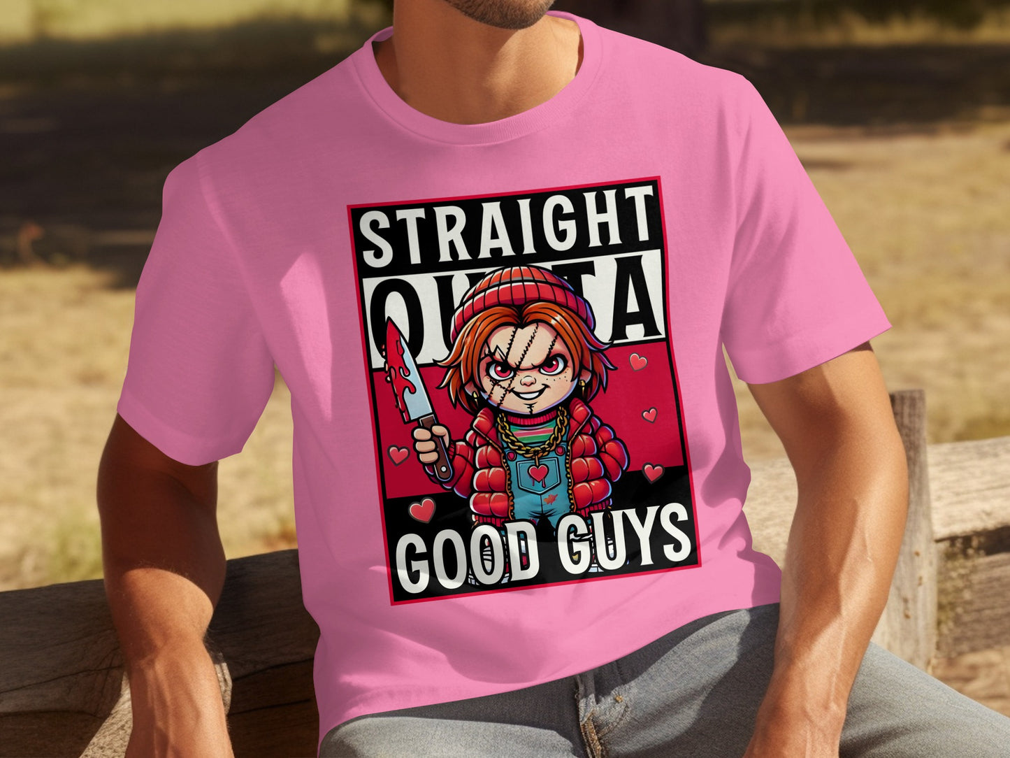 Straight Outta Good Guys Graphic T-shirt