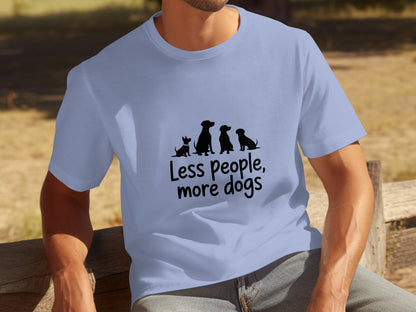 Less People More Dogs Graphic Design Shirt