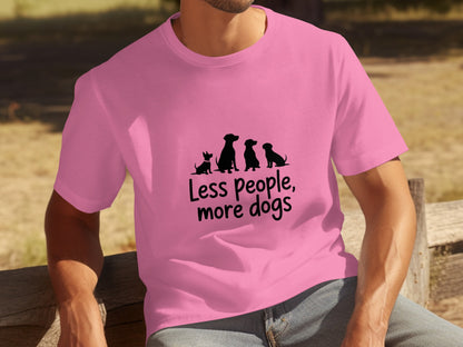 Less People More Dogs Graphic T-Shirt for Dog Lovers