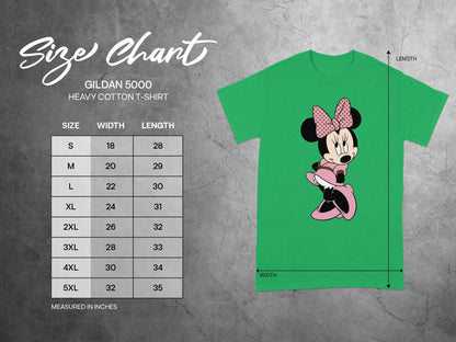 Green Minnie Mouse Gildan 5000 T-Shirt product type