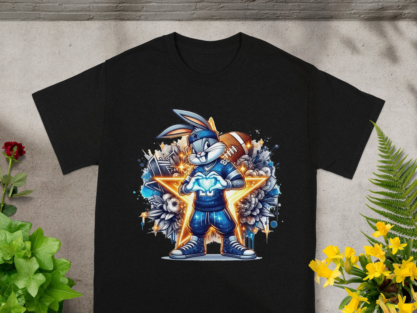 Bugs Bunny Football Star Graphic T-Shirt
