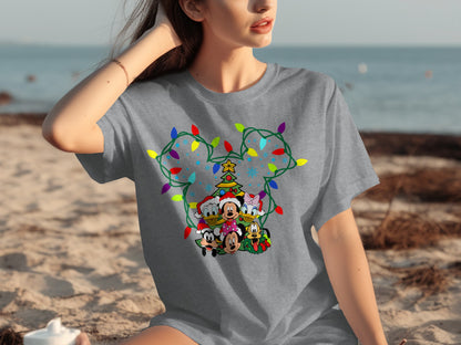 Christmas Cartoon Characters Graphic T-Shirt