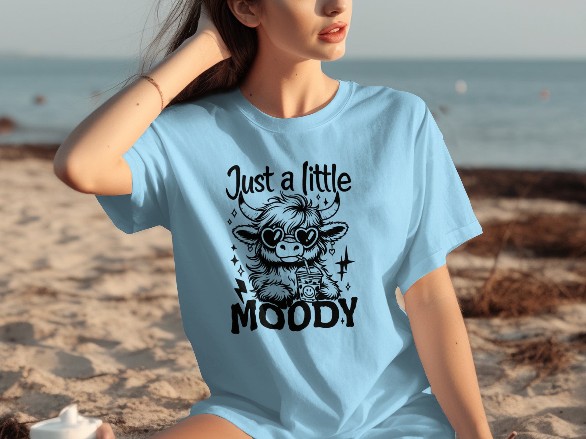 Just a Little Moody Heart-eyed Cow T-shirt