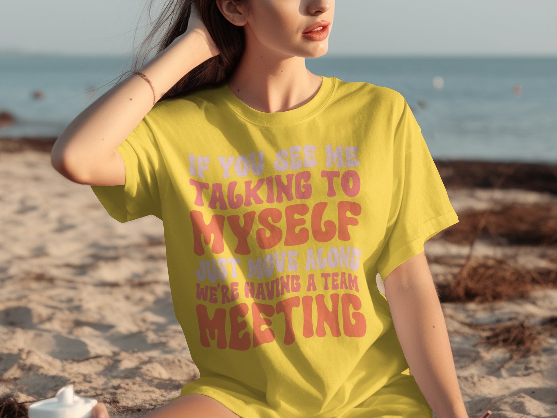 Funny Team Meeting T-Shirt with Humor Statement