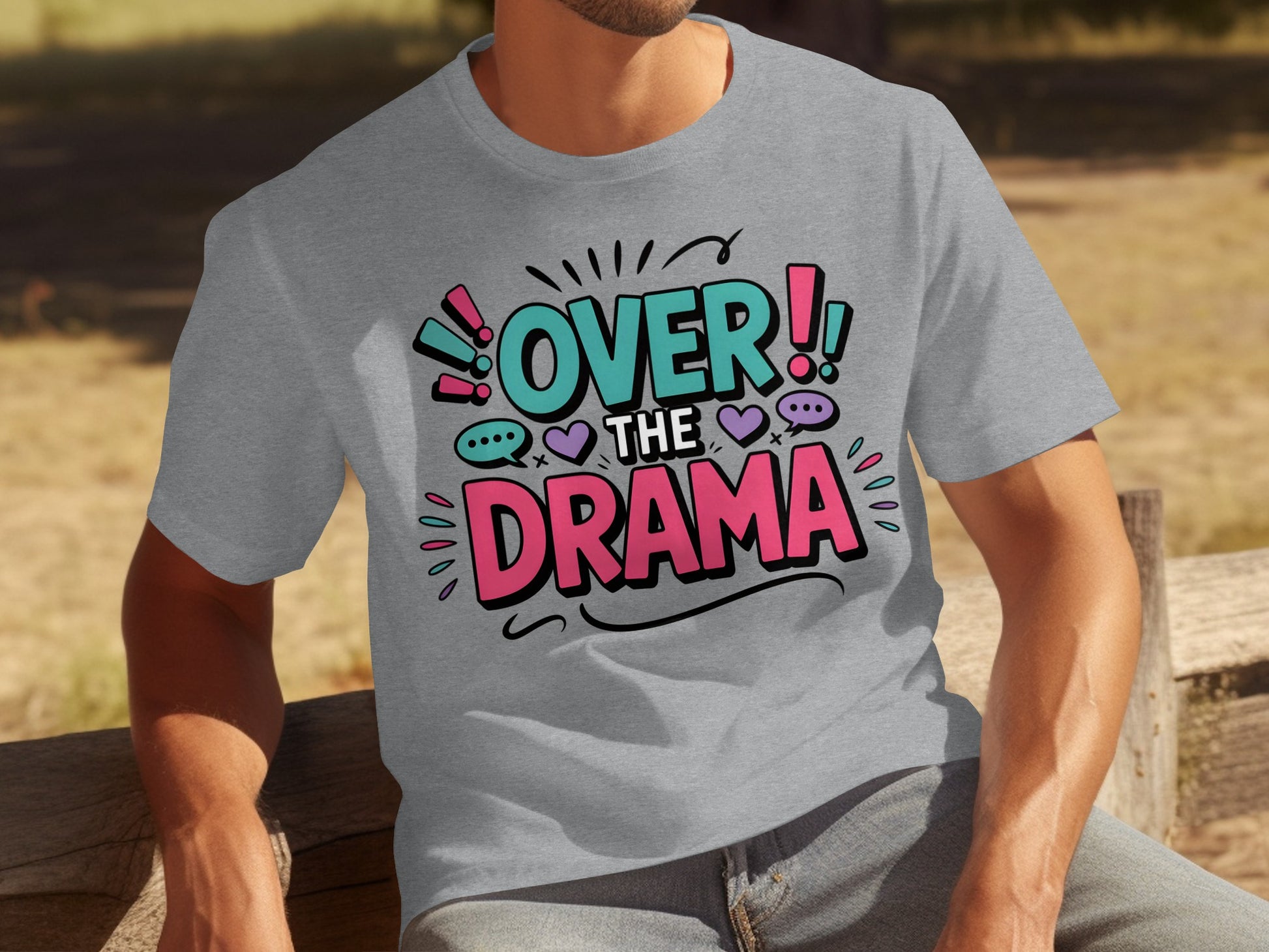 Over the Drama Colorful Graphic T-shirt