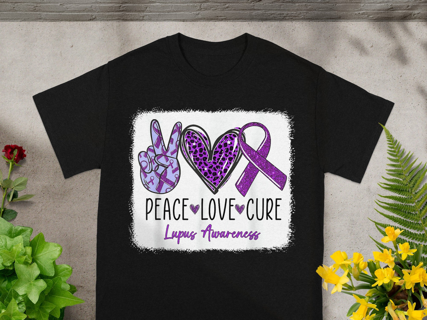 Peace Love Cure Lupus Awareness T-shirt