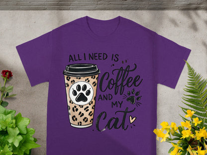 All I Need Is Coffee and My Cat Graphic T-Shirt