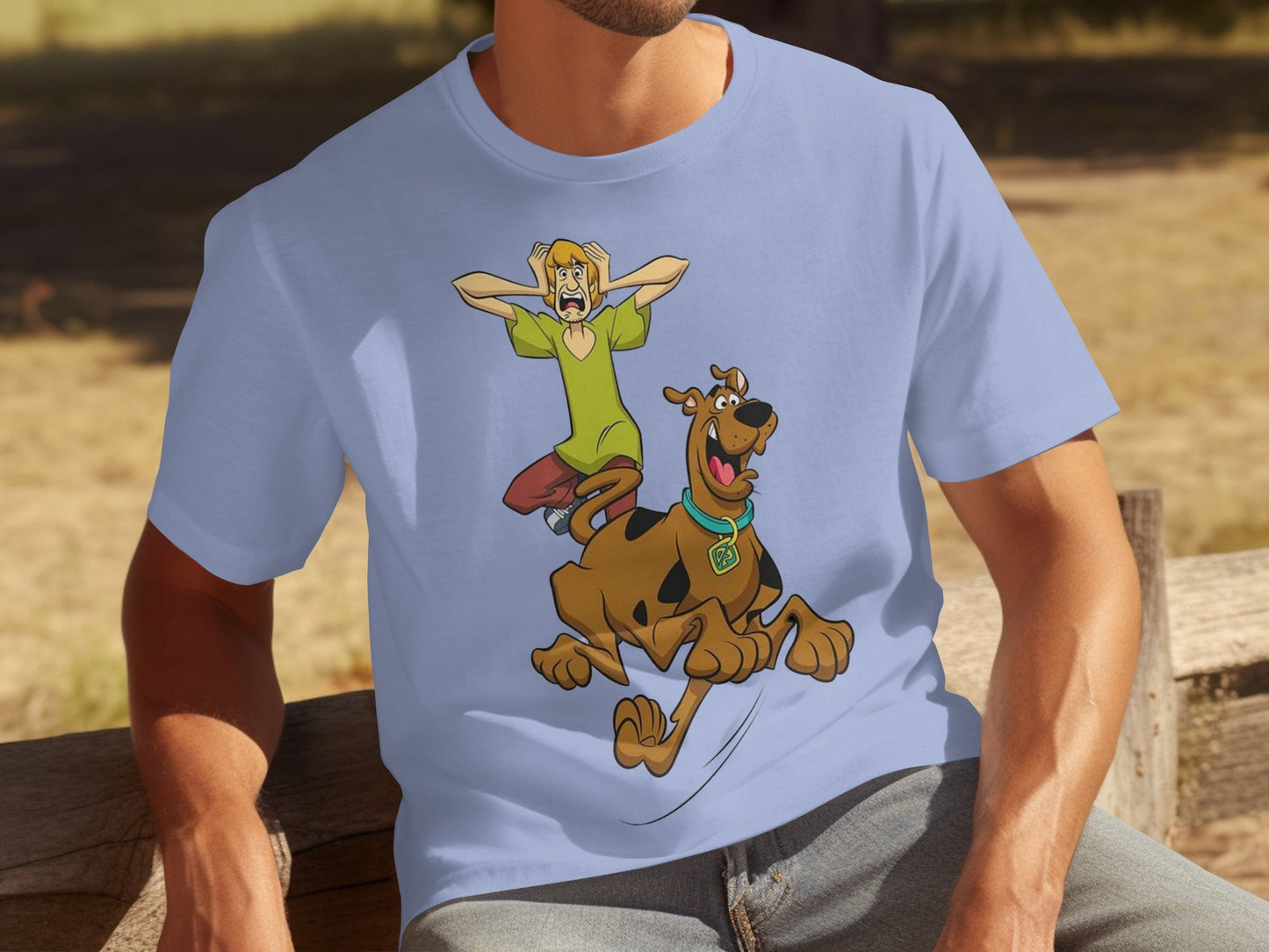 Scooby Doo and Shaggy Funny Graphic T-Shirt