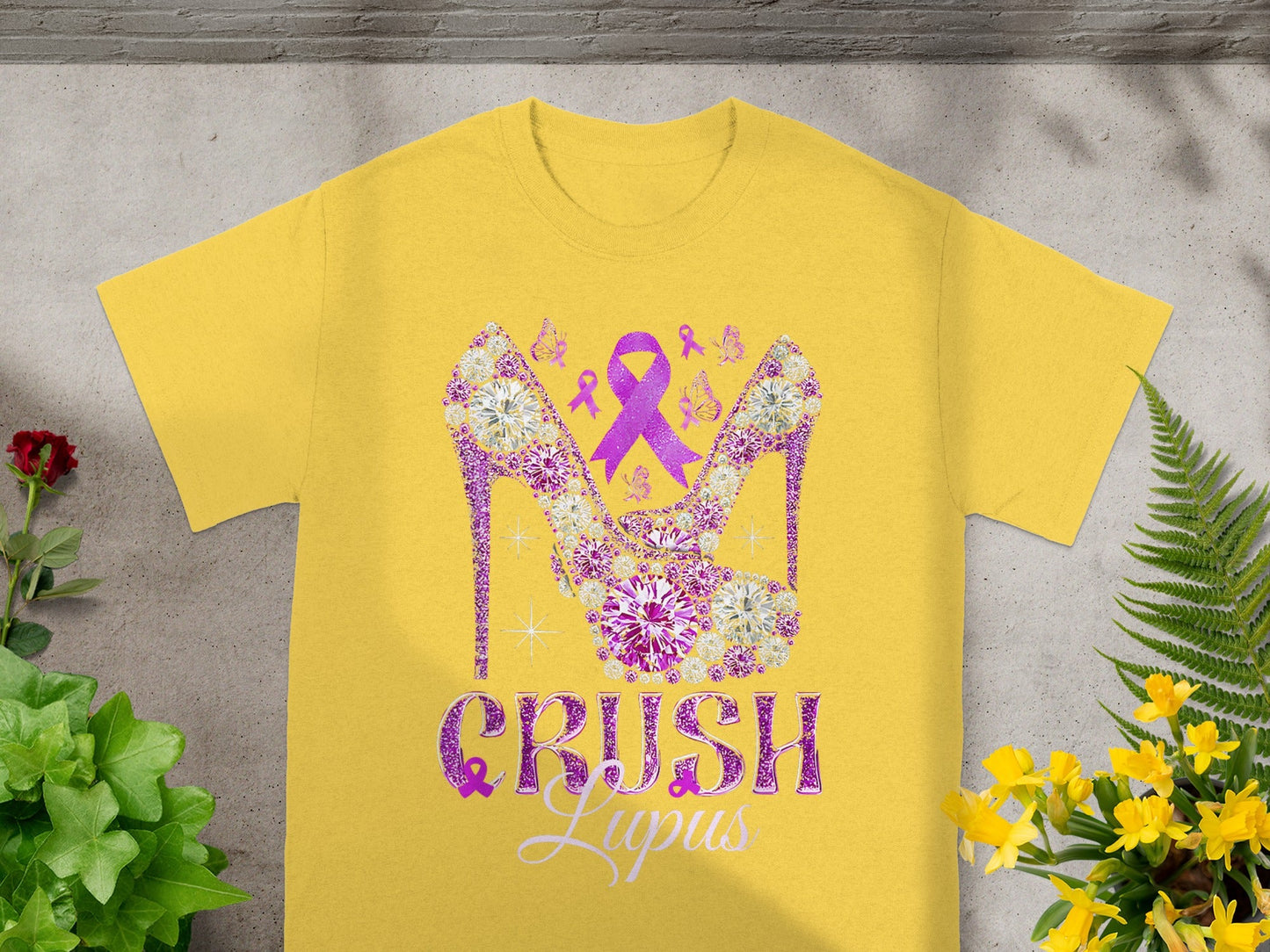 High Heel Crush Lupus Awareness Graphic T-shirt