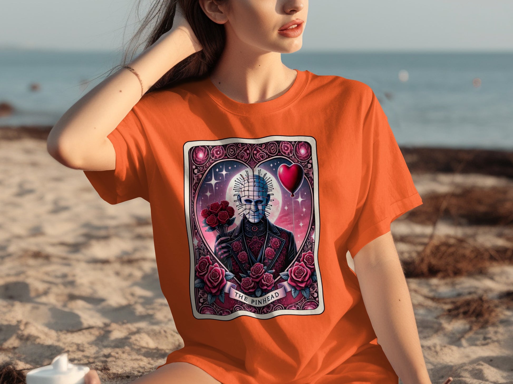 The Pinhead Heart and Roses Graphic T-Shirt