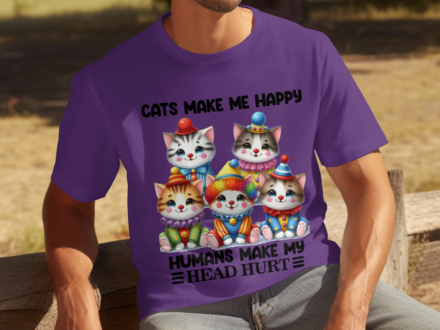 Cats Make Me Happy Humans Make My Head Hurt T-shirt