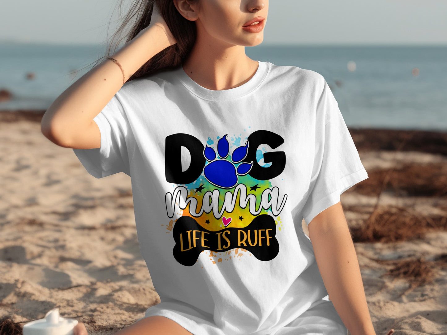 Dog Mama Life is Ruff Graphic T-Shirt Product