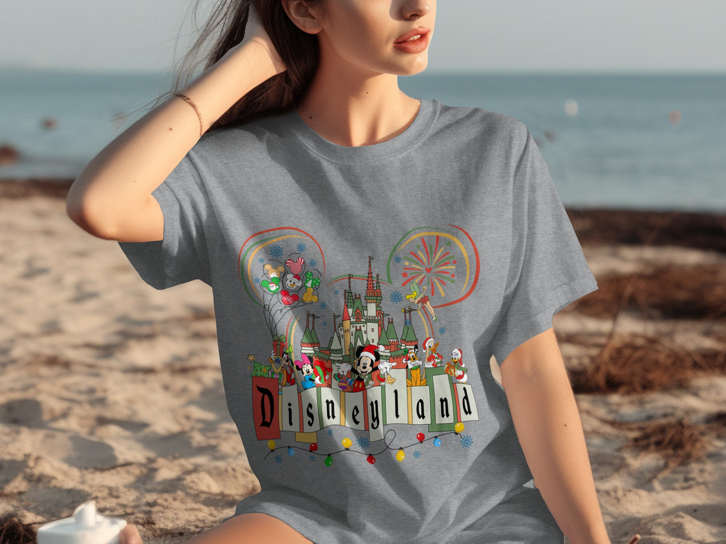 Fun Disneyland Graphic Design T-shirt for Beach Days