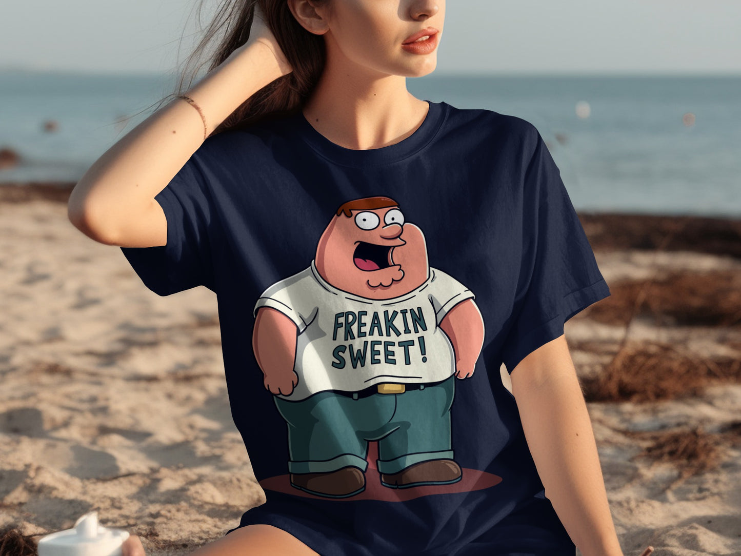 Freakin Sweet Cartoon Character Graphic T-Shirt