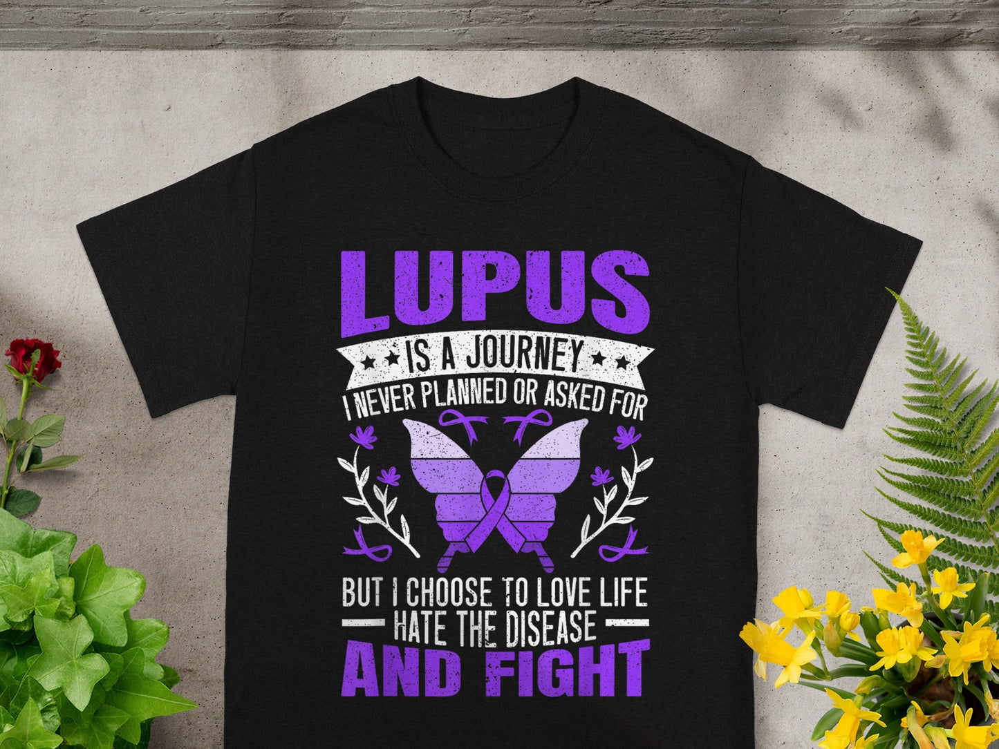 Lupus Journey Choose to Love Life Fight Disease T-shirt
