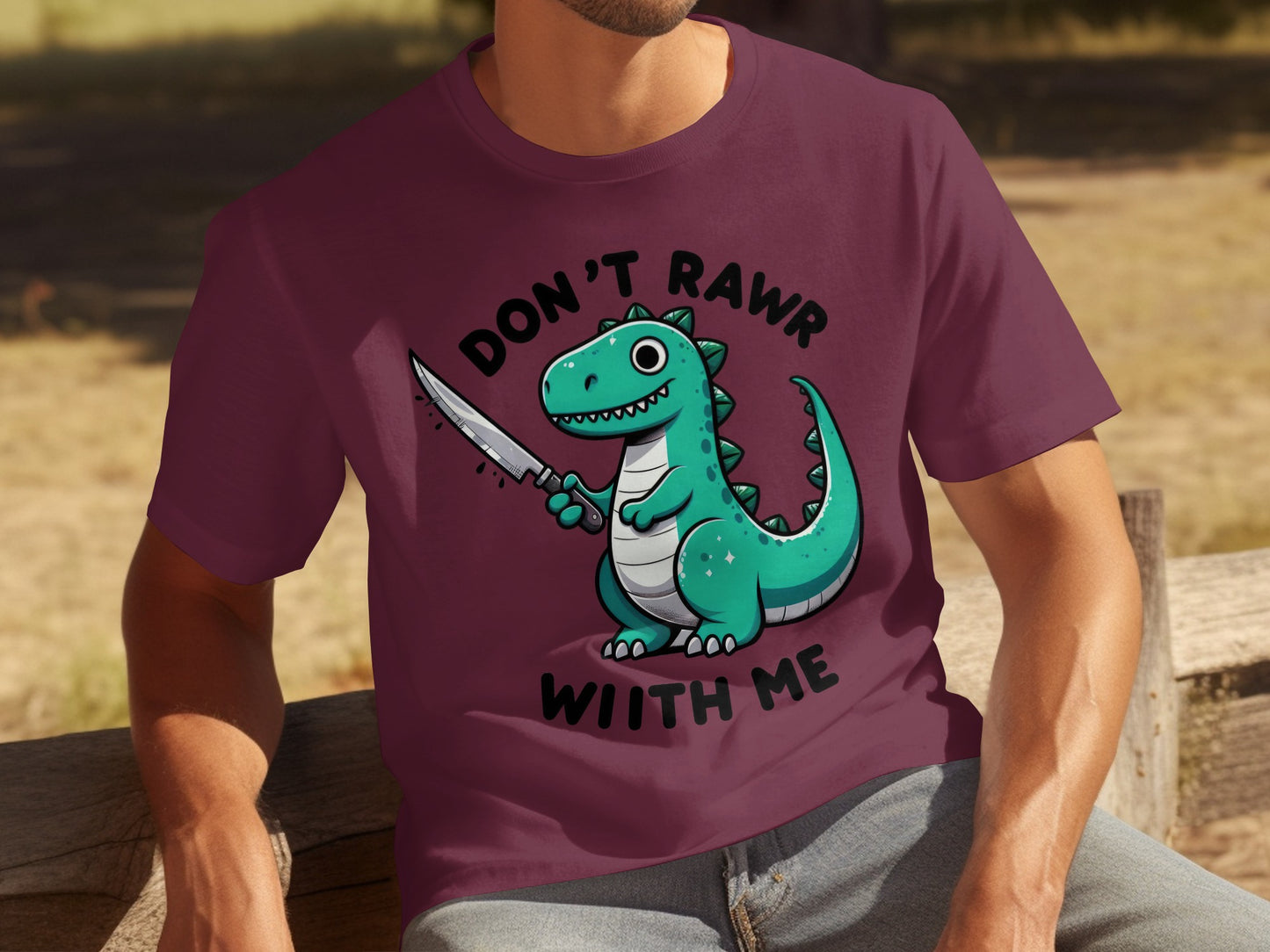 Don't Rawr with Me Dinosaur Graphic T-Shirt