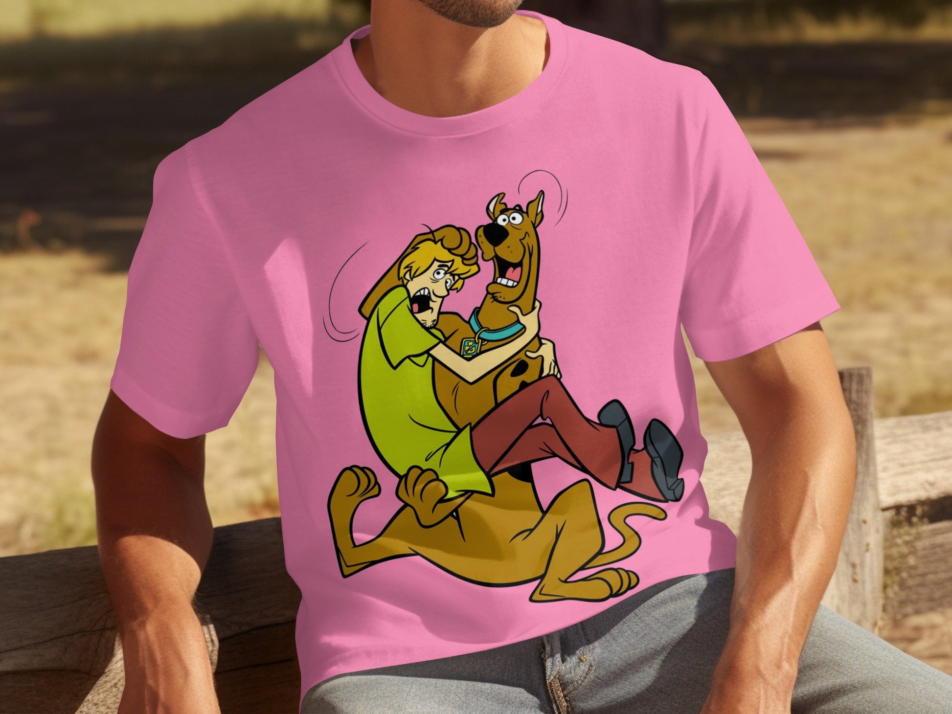Shaggy and Scooby-Doo Pink Graphic T-Shirt Product