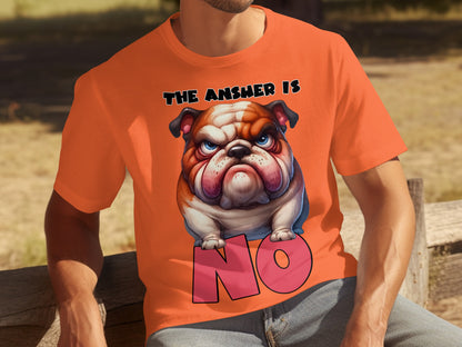 The Ansher Is No Bulldog Graphic Tee Shirt