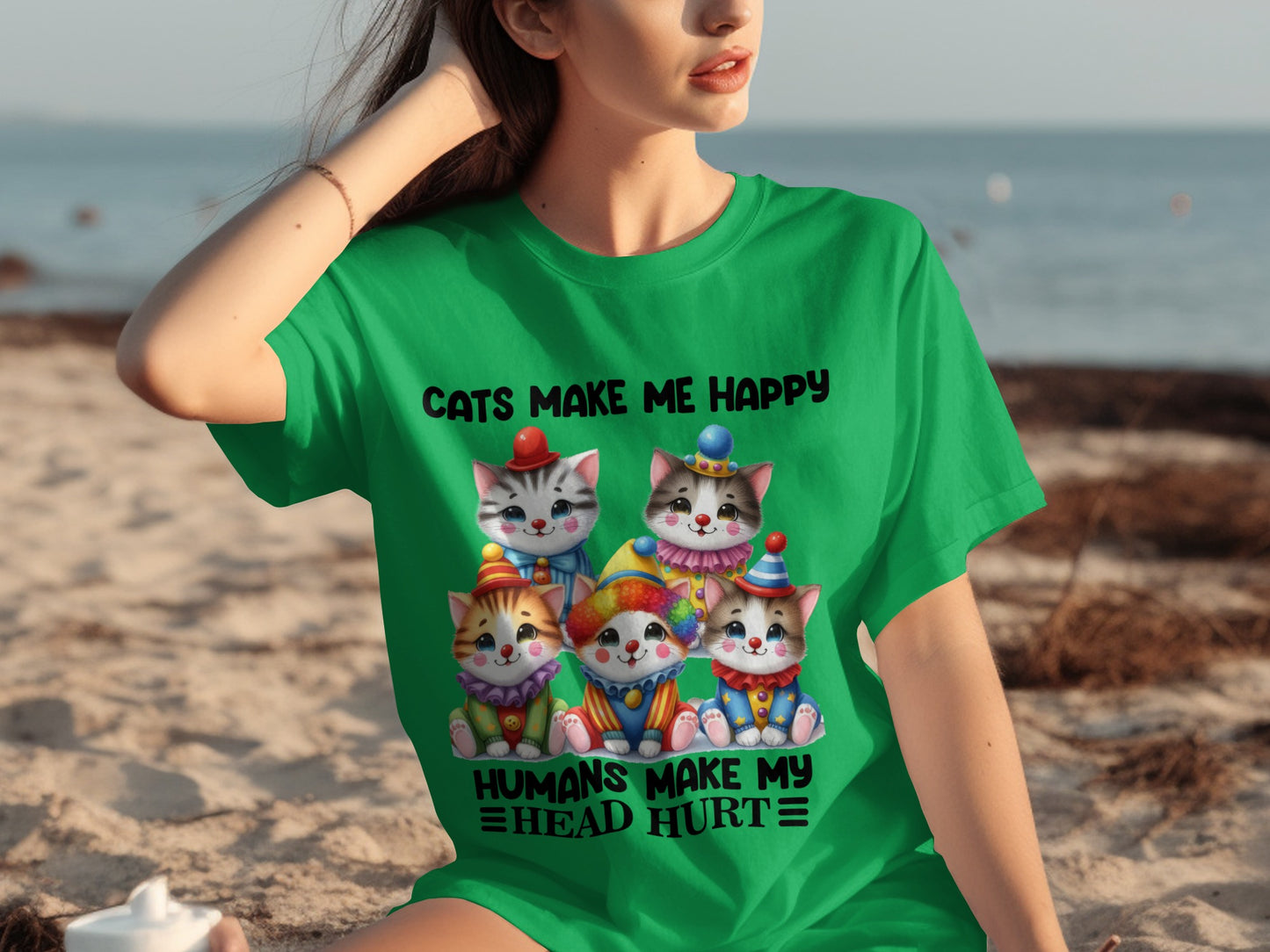 Cats Make Me Happy Humans Make My Head Hurt Shirt