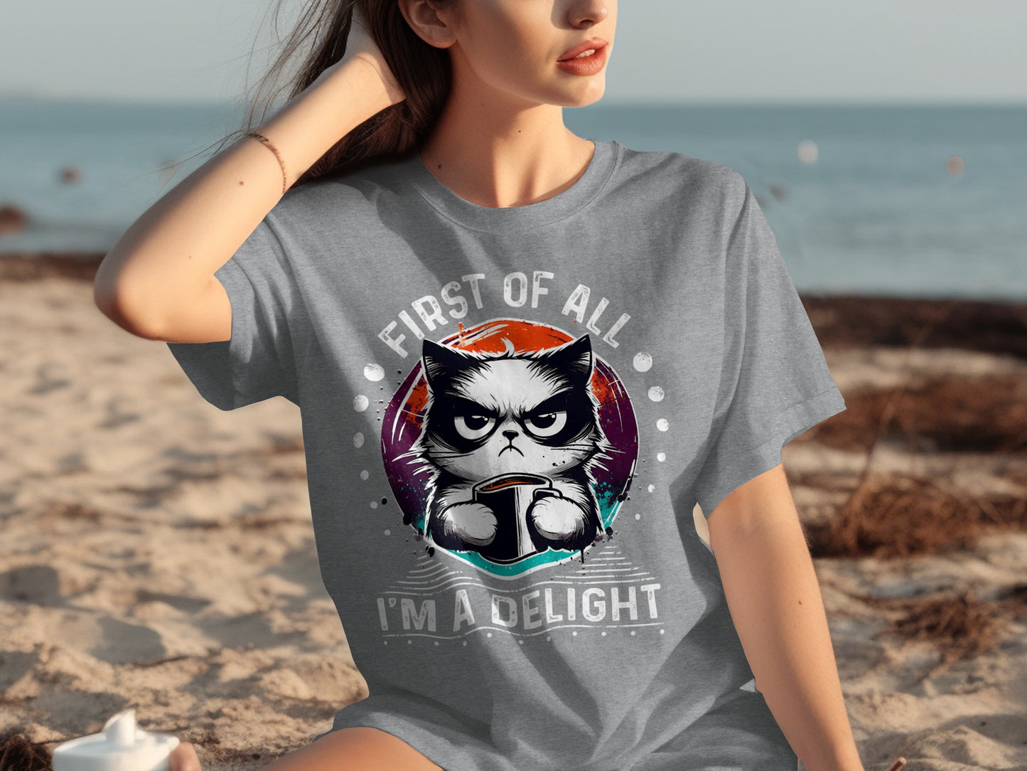 Grumpy Cat First Of All I'm A Delight Graphic T-Shirt