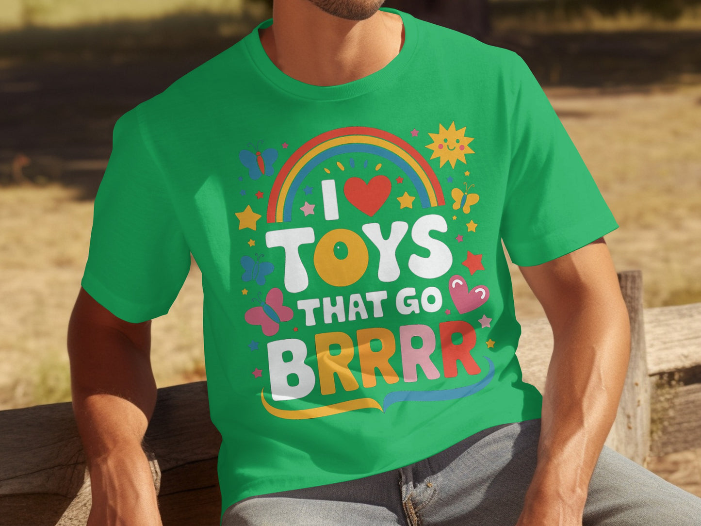 I Love Toys That Go BRRRR Colorful Fun T-Shirt