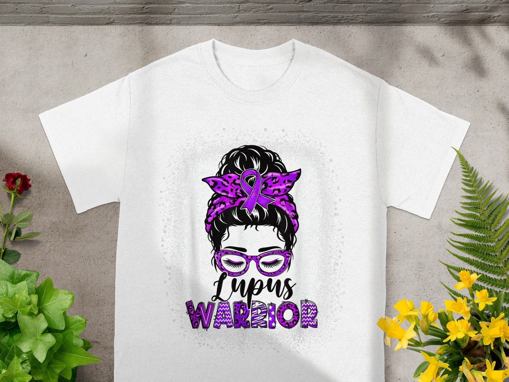 Lupus Warrior Purple Ribbon Graphic Women's Shirt