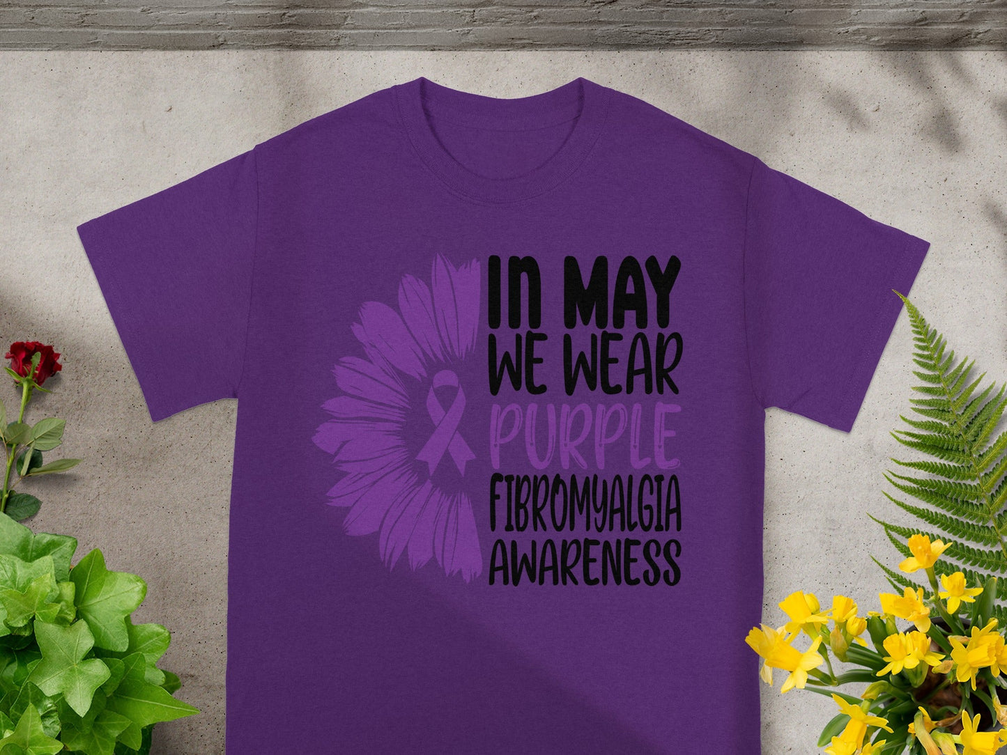 In May We Wear Purple Fibromyalgia Awareness T-Shirt