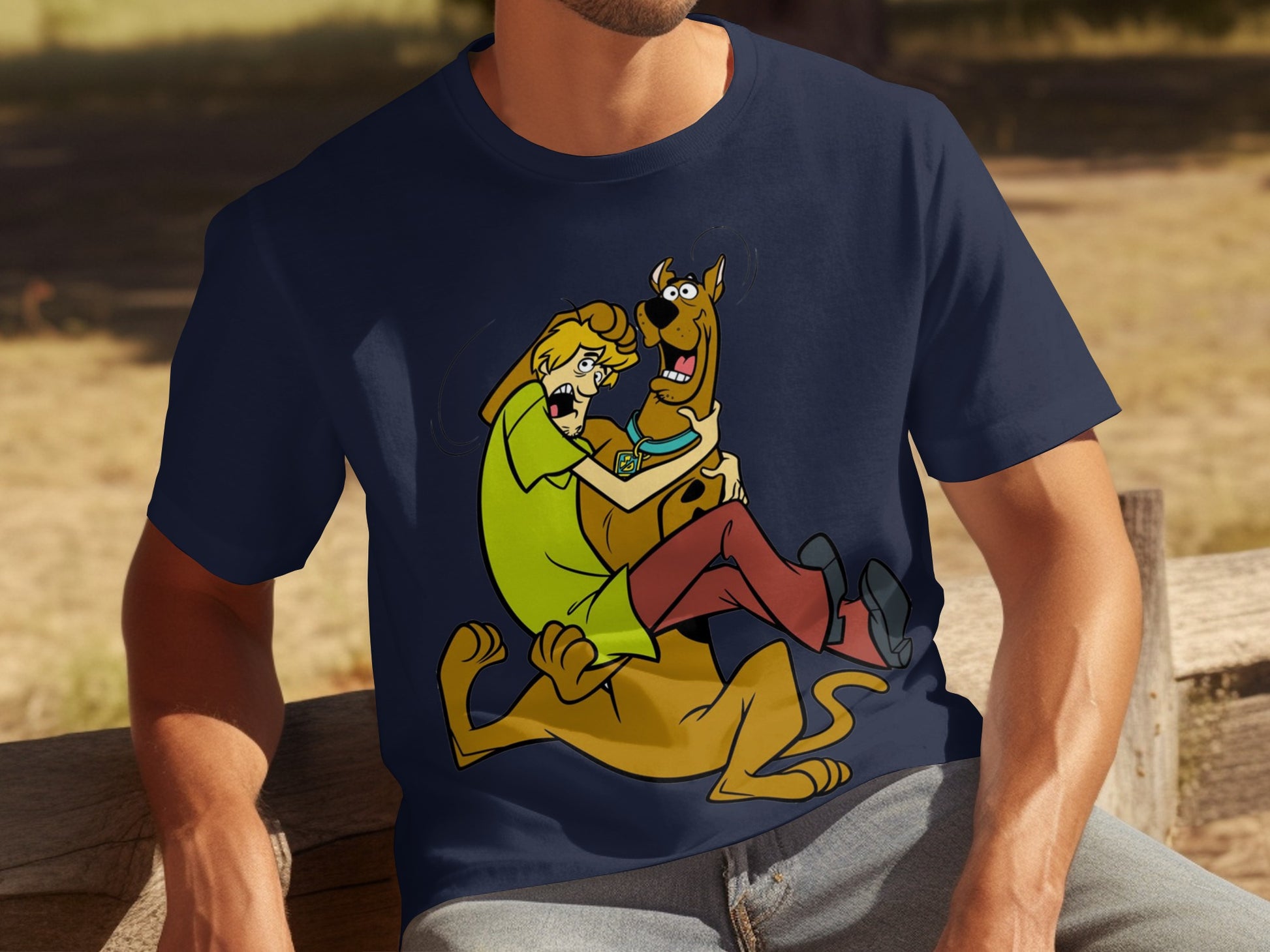 Scooby-Doo and Shaggy Animated Graphic T-Shirt