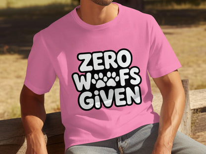 Zero Woofs Given Graphic Dog Lovers T-shirt