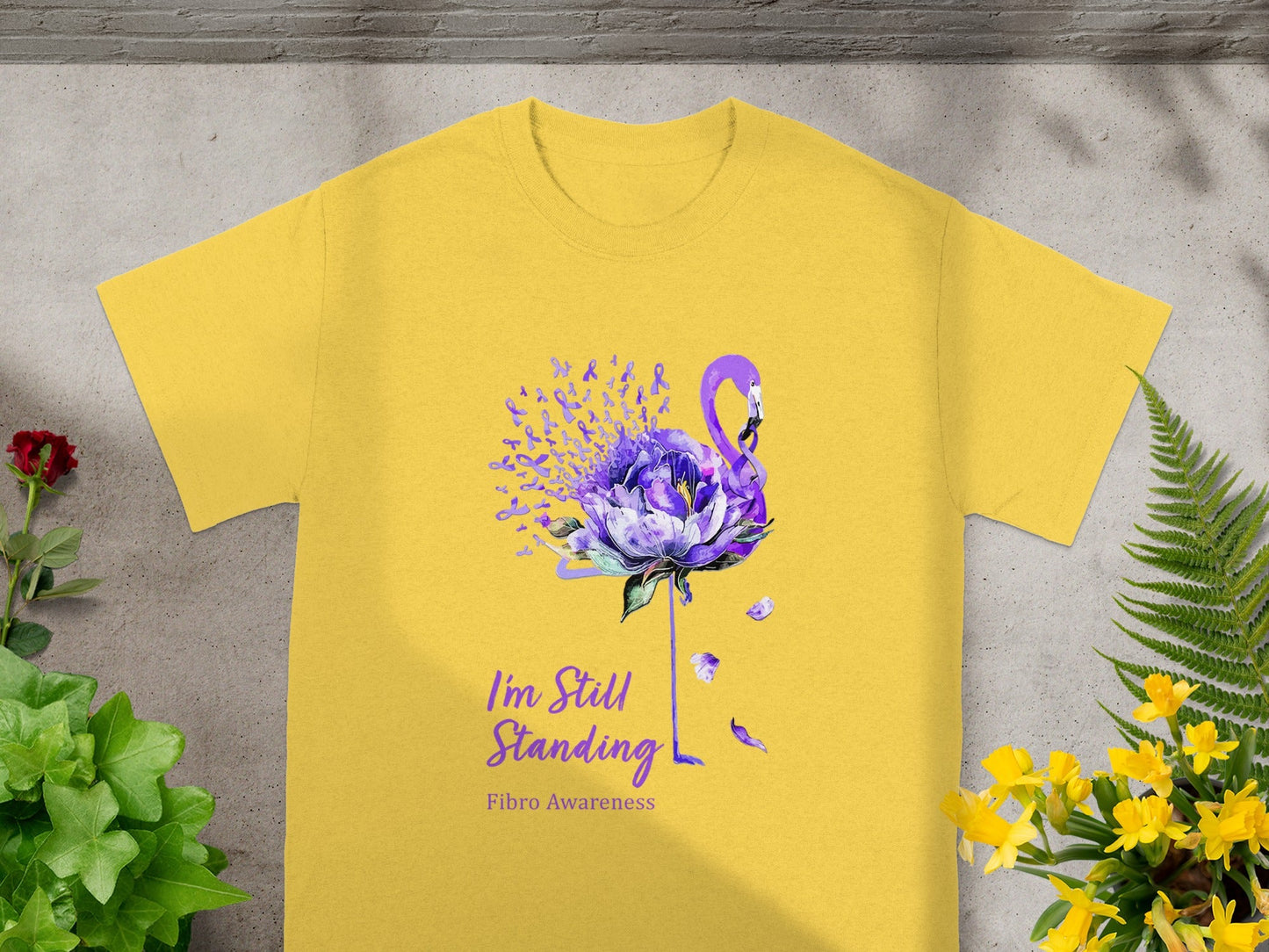 I'm Still Standing Fibro Awareness Yellow Shirt