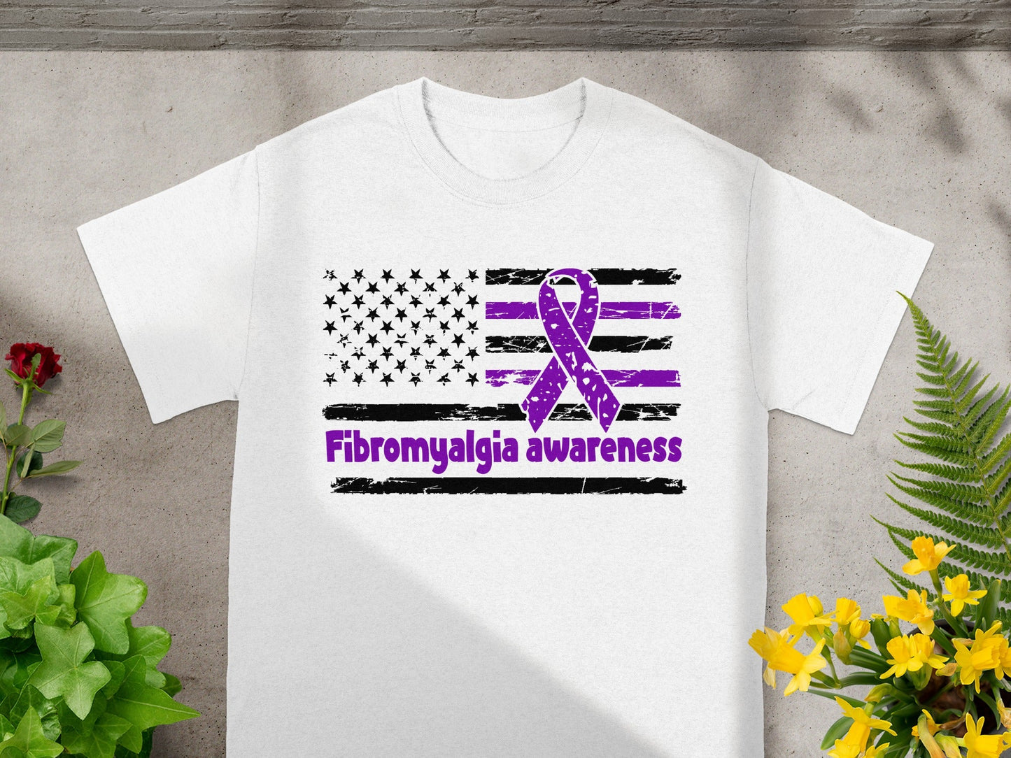 Fibromyalgia Awareness Support Graphic T-Shirt