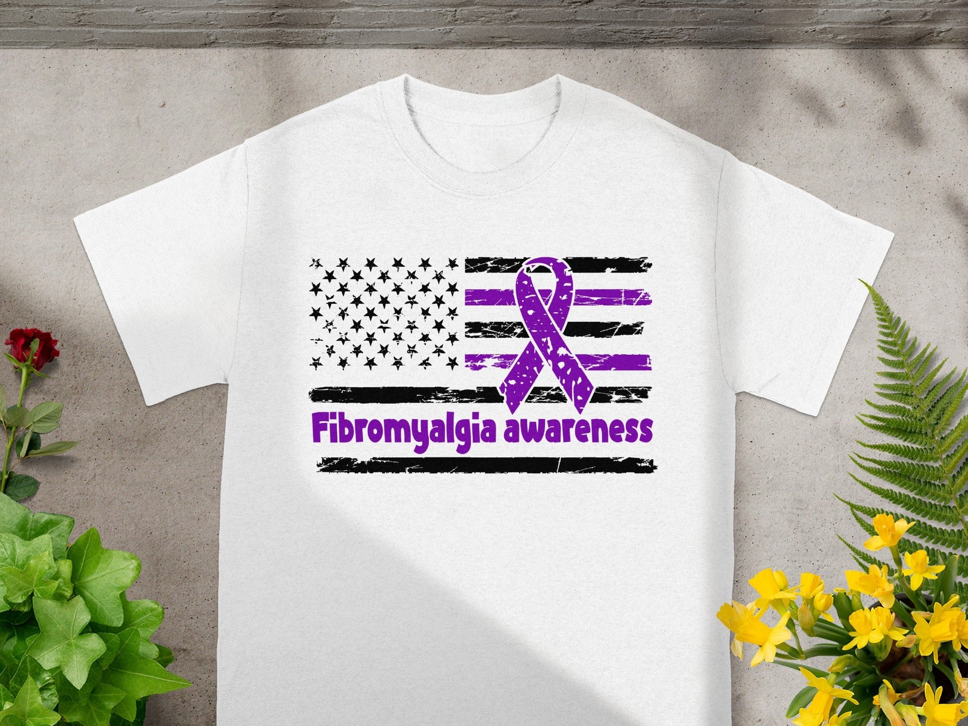 Fibromyalgia Awareness Support Graphic T-Shirt