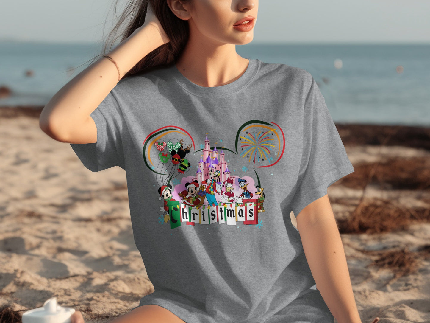 Festive Cartoon Characters Christmas T-Shirt