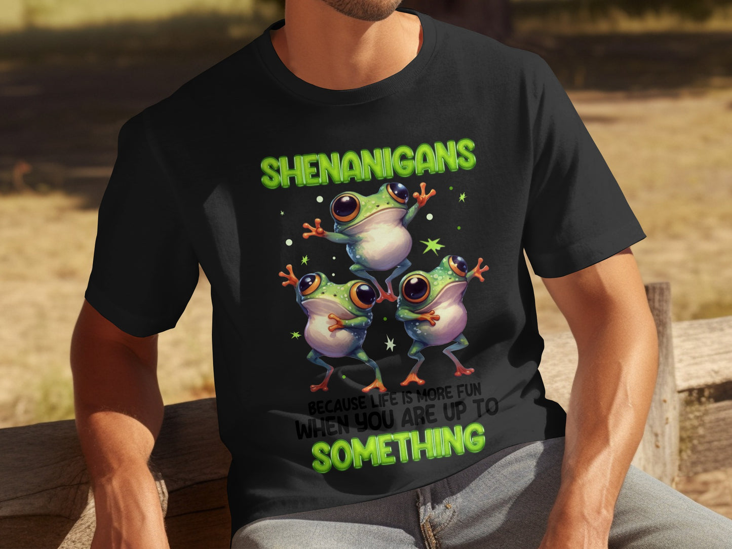 Shenanigans Funny Frog Graphic Tee Shirt for Fun Outfits