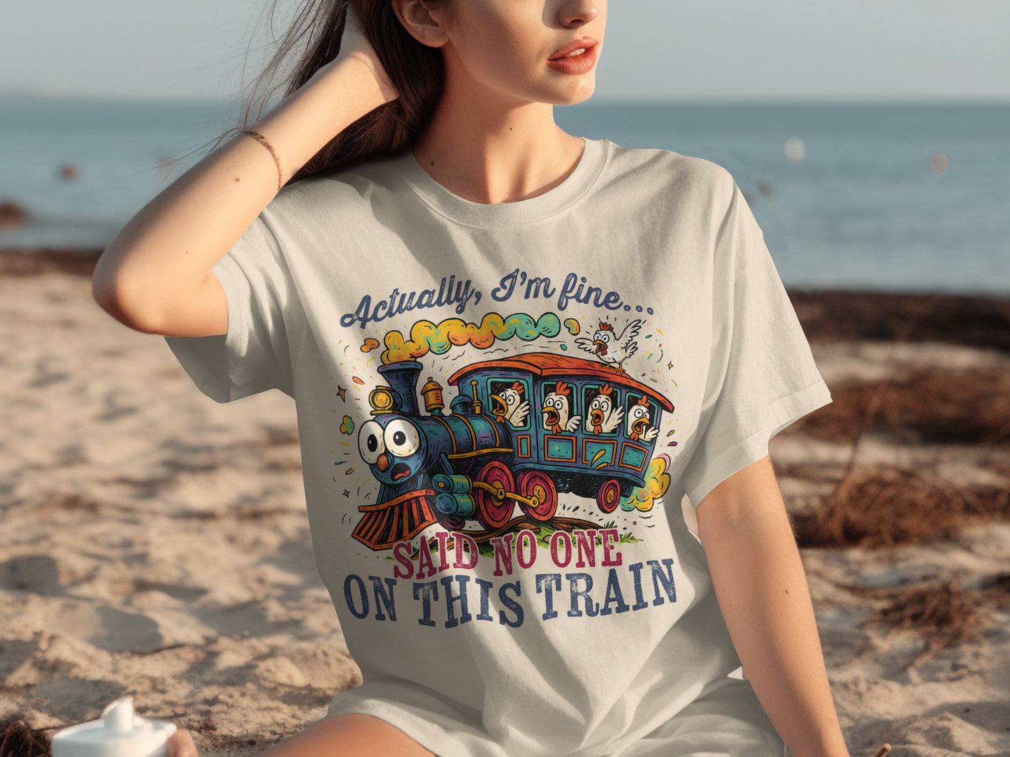 Actually I'm Fine Said No One On This Train T-shirt