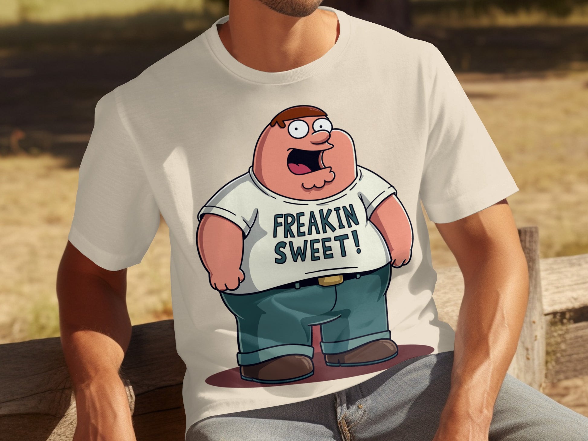 Freakin Sweet Graphic T-Shirt with Cartoon Character