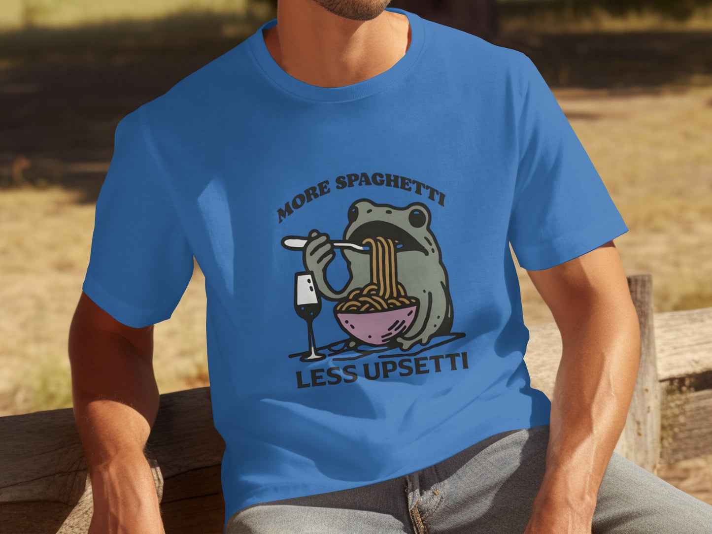 More Spaghetti Less Upsetti Frog Eating Noodles Shirt