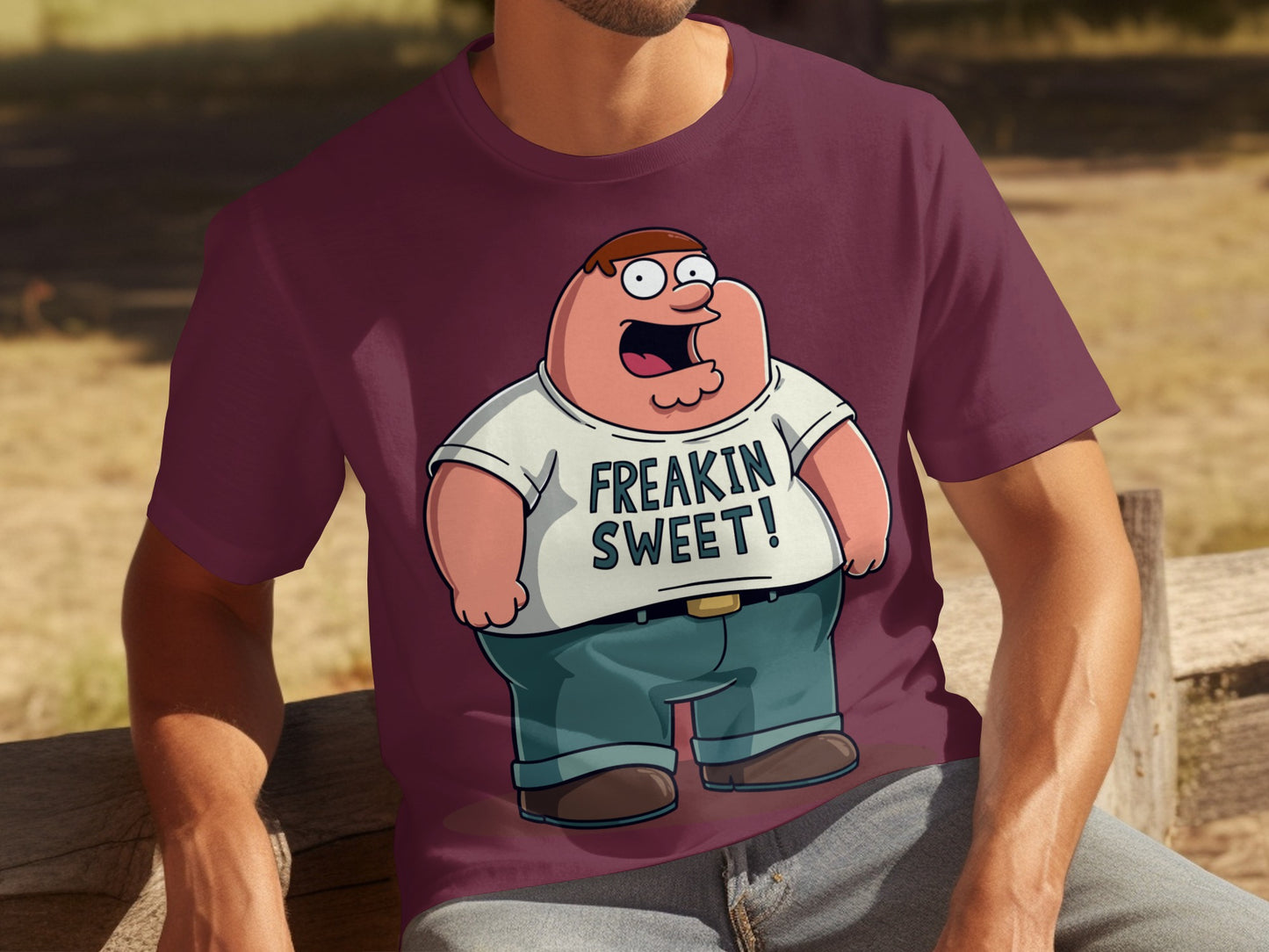 Freakin Sweet Cartoon Character Graphic T-shirt