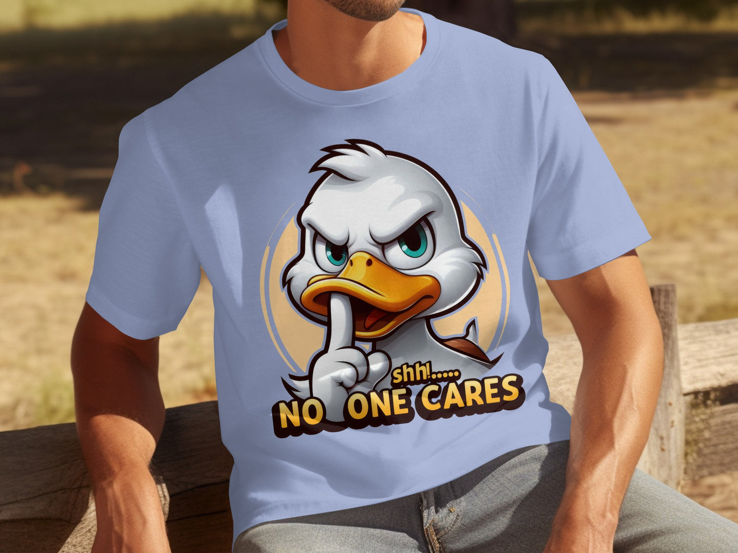 Shh No One Cares Cartoon Duck Unisex T-Shirt