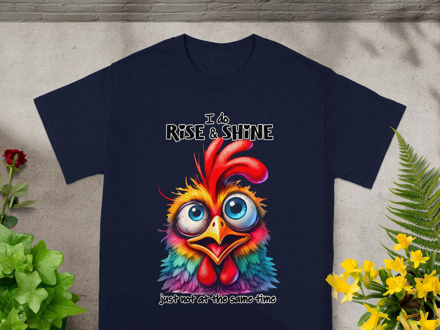 Colorful Rise and Shine Chicken T-shirt