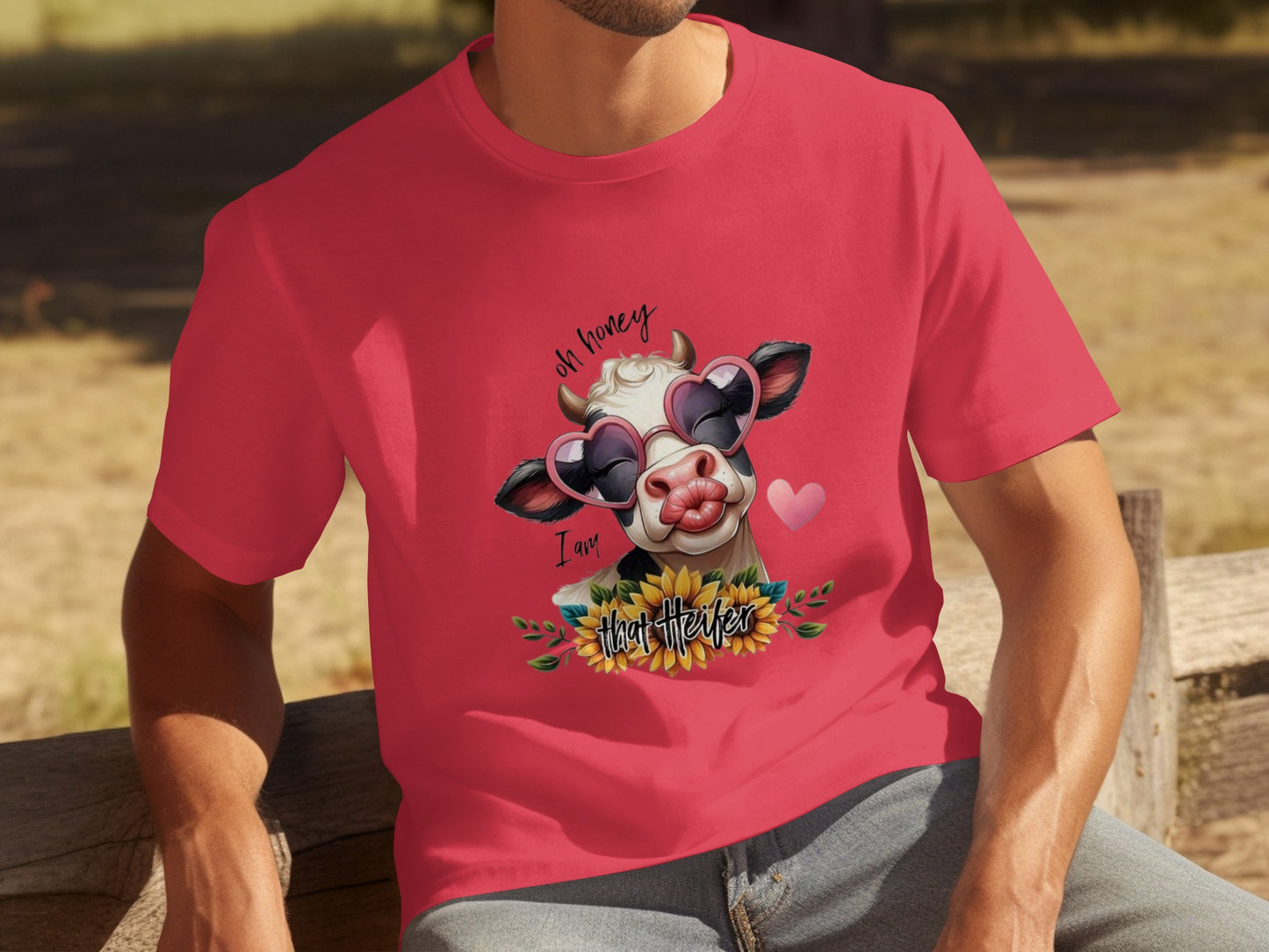 Oh Honey I Am That Heifer Cow Print T-Shirt